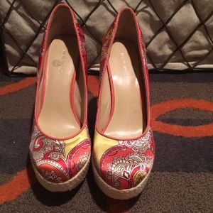 Colorful heels - worn once around a casino